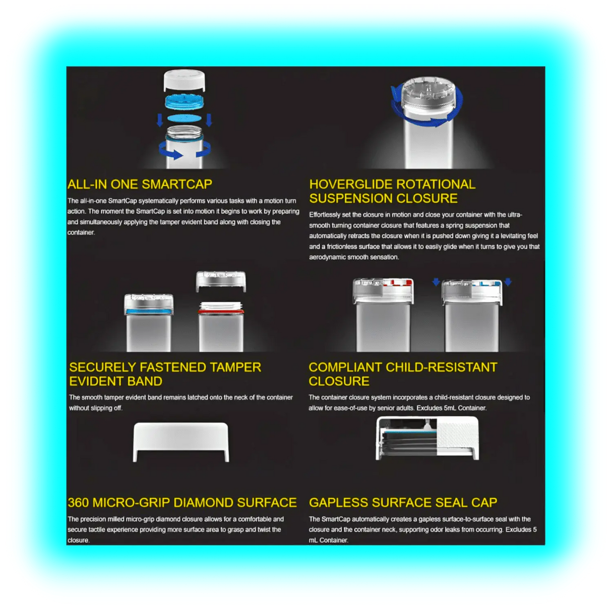 Chubby Gorilla Aviator CR Container inner seal + tamper evident break off 4oz