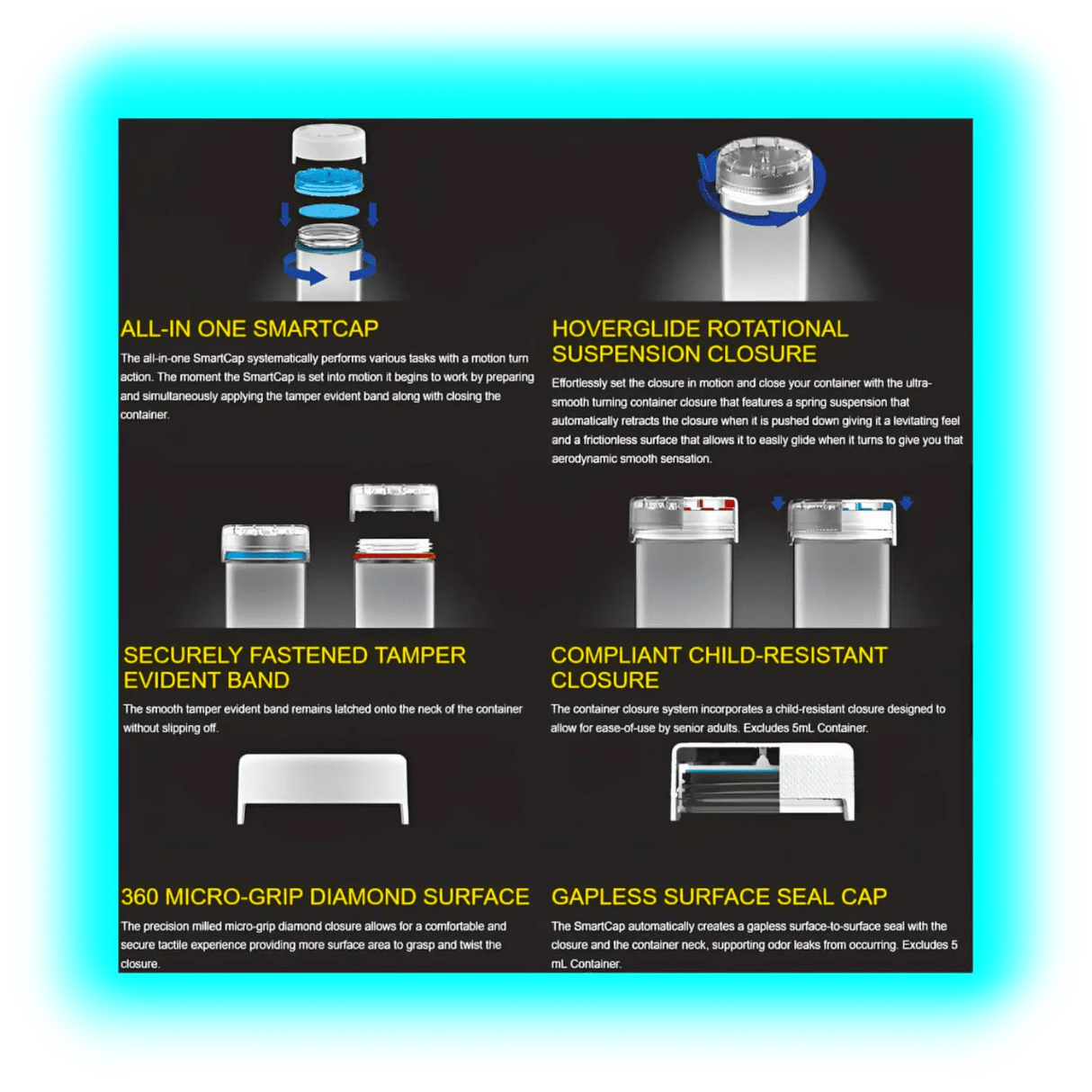 Chubby Gorilla Aviator CR Container inner seal + tamper evident break off 8oz