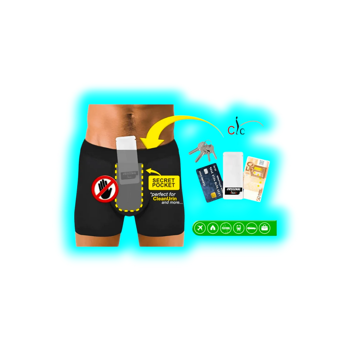 Clean Urin Anti-Paranoia-Pack Unterhose Man