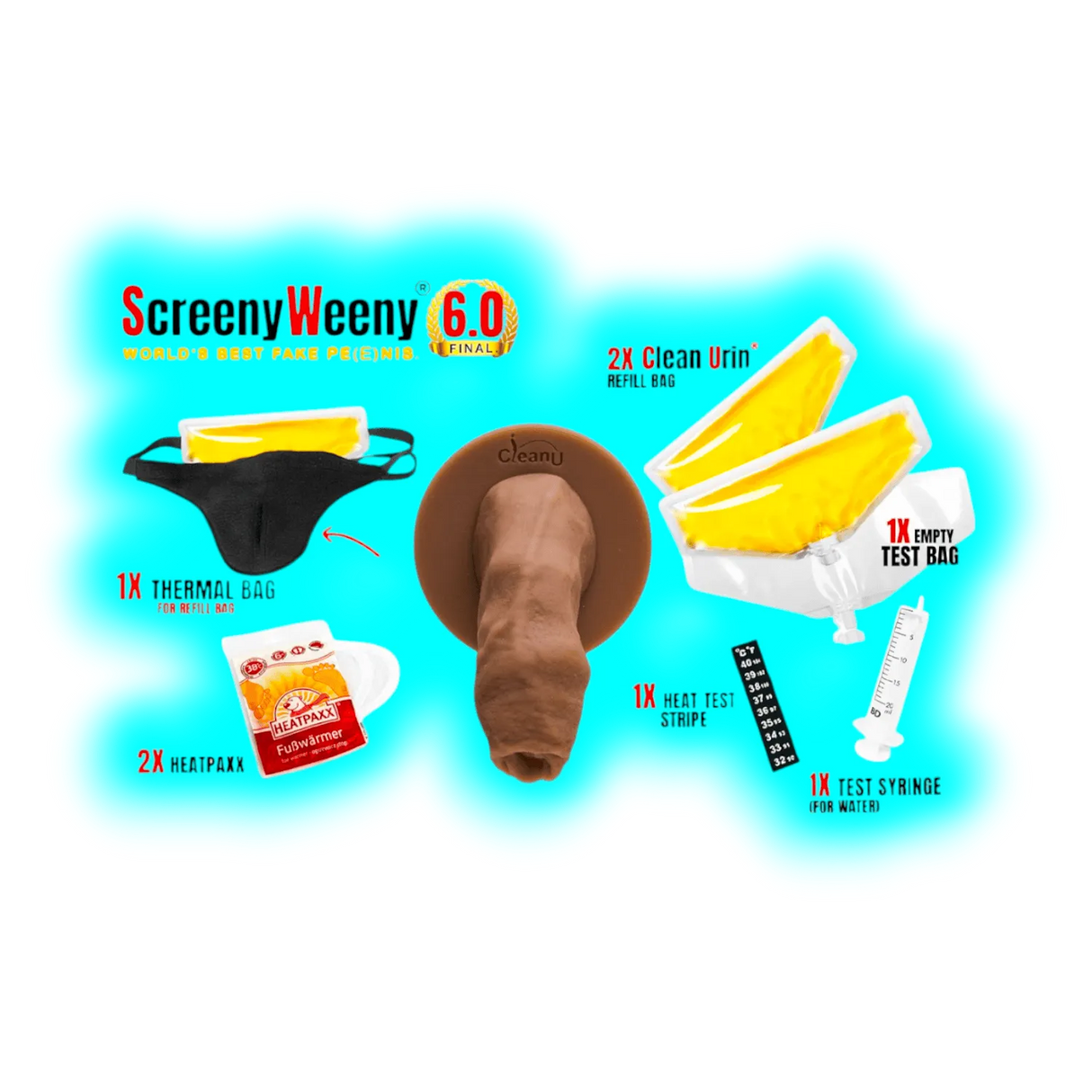 Clean Urin Screeny Weeny 6.0 White Mulatte Beauty