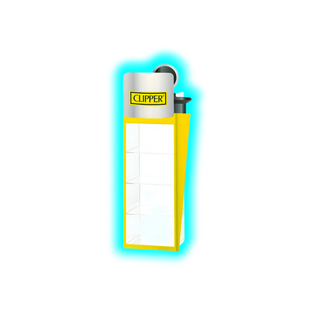 Clipper Feuerzeugaufsteller Gelb