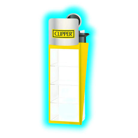 Clipper Feuerzeugaufsteller Gelb