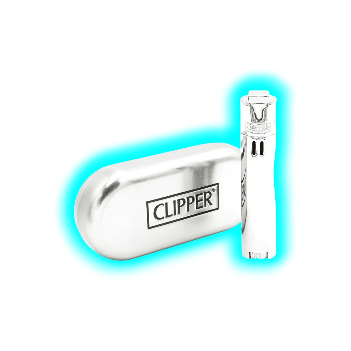 Clipper Metal Silver JET Flame