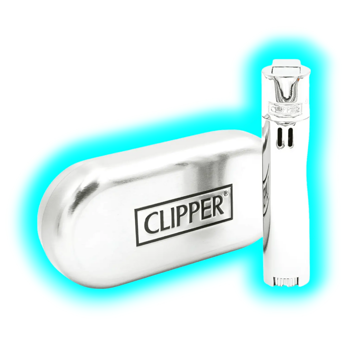 Clipper Metal Silver JET Flame