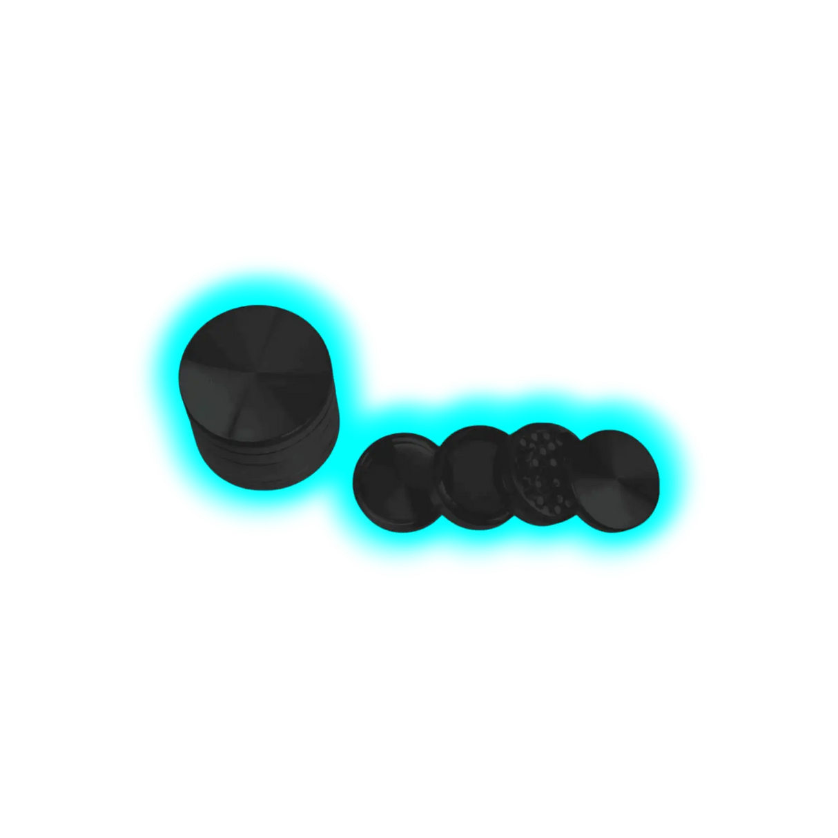 CNC Grinder Schwarz 4-Teilig Klein