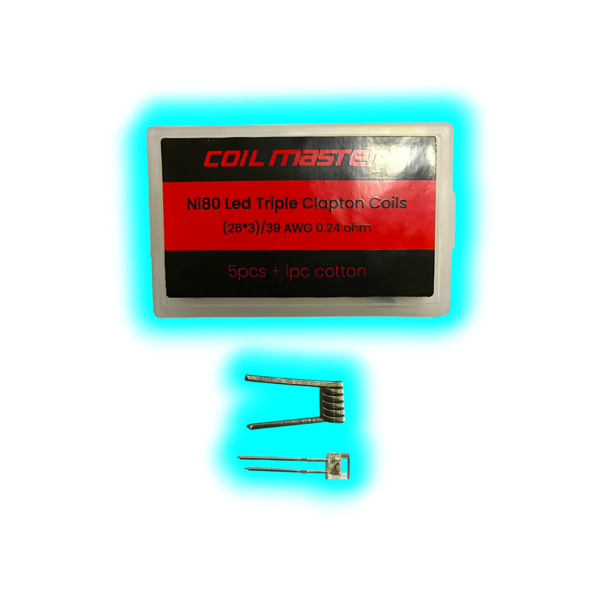Coil Master Ni80 LED Triple Clapton Coils 5stk 0.24 Ohm