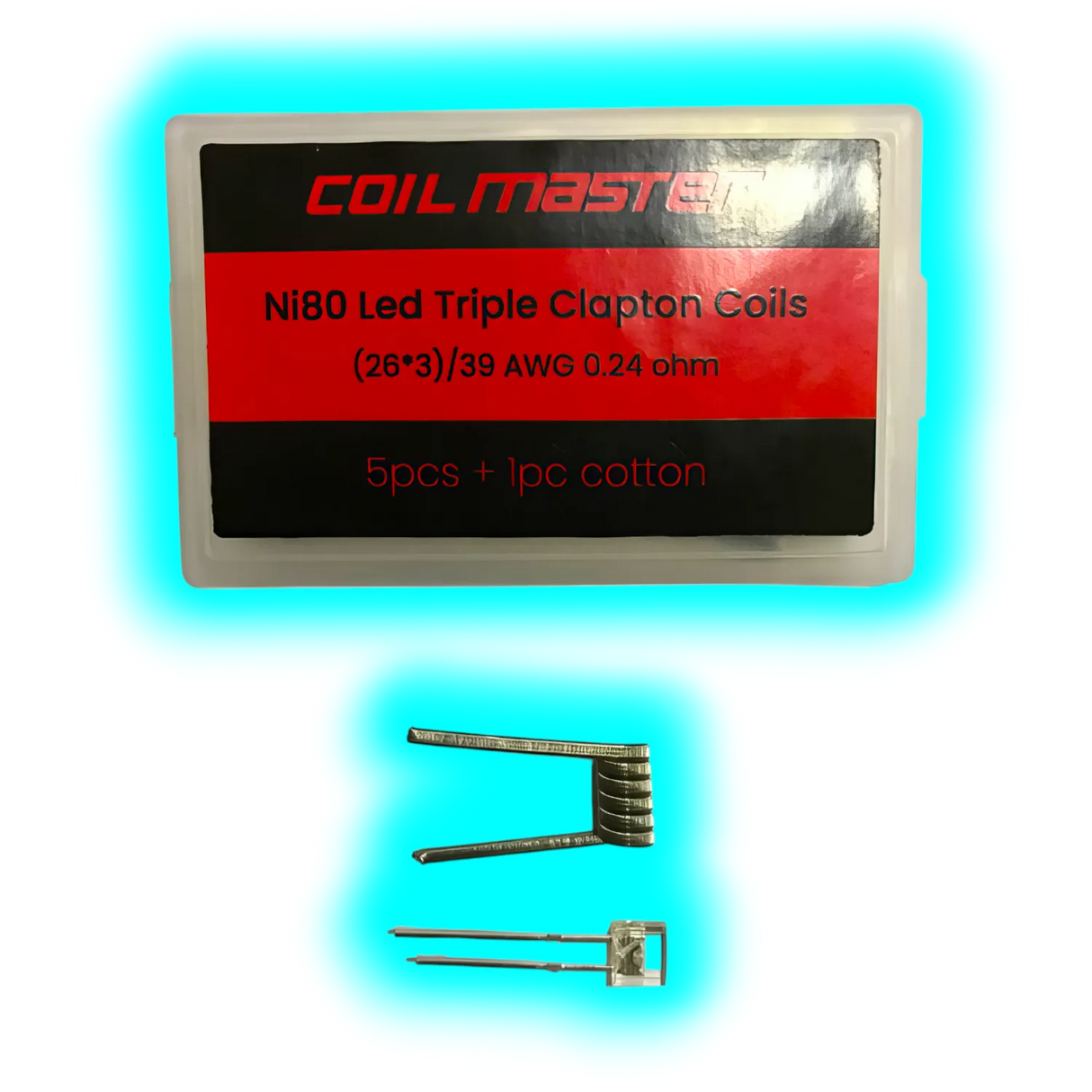 Coil Master Ni80 LED Triple Clapton Coils 5stk 0.24 Ohm