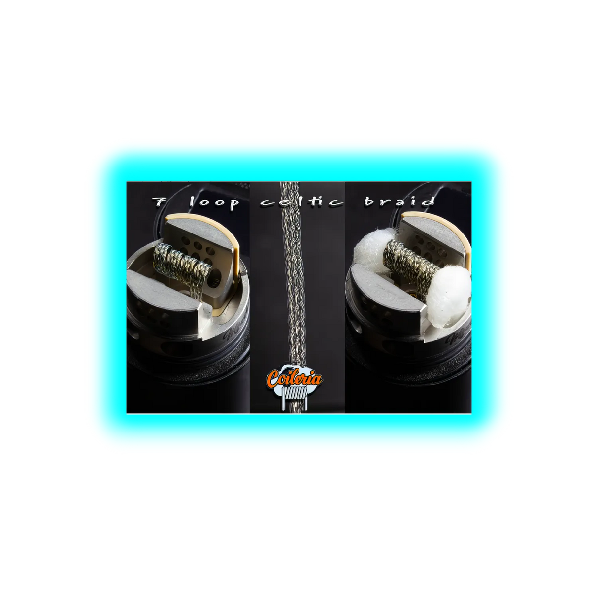 Coileria 7 Loop Celtic Braid Edelstahl Coils 0.32Ohm