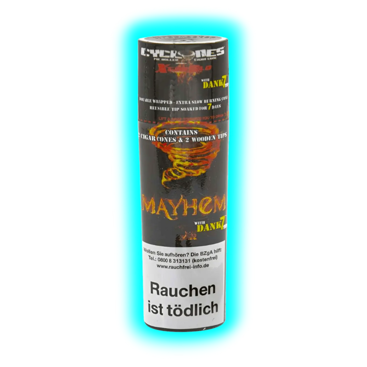 Cyclones Mayhem X-tra Slo 2 in 1 Tube Holzfilter