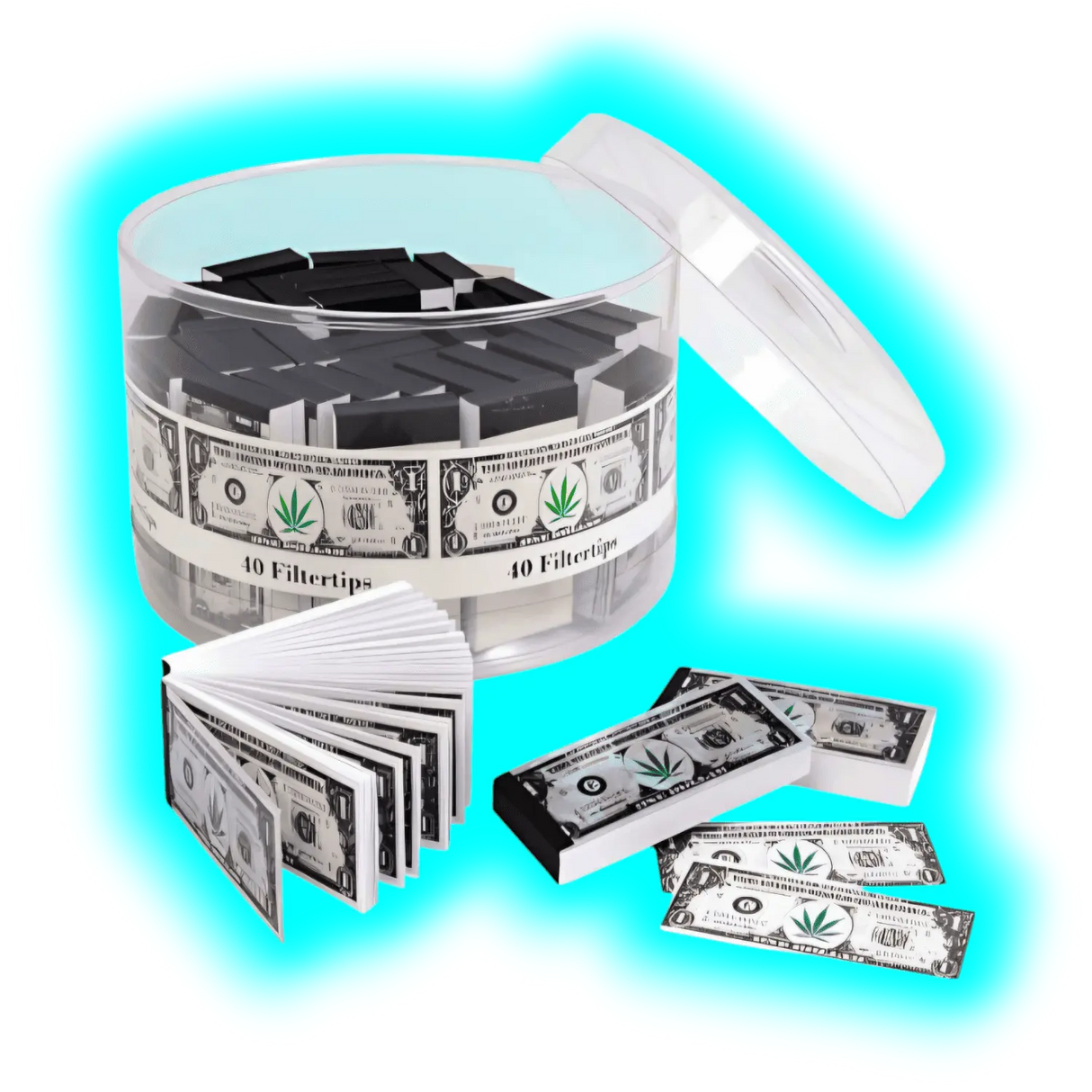 Dollar Filter Tips Box - 40 Booklets