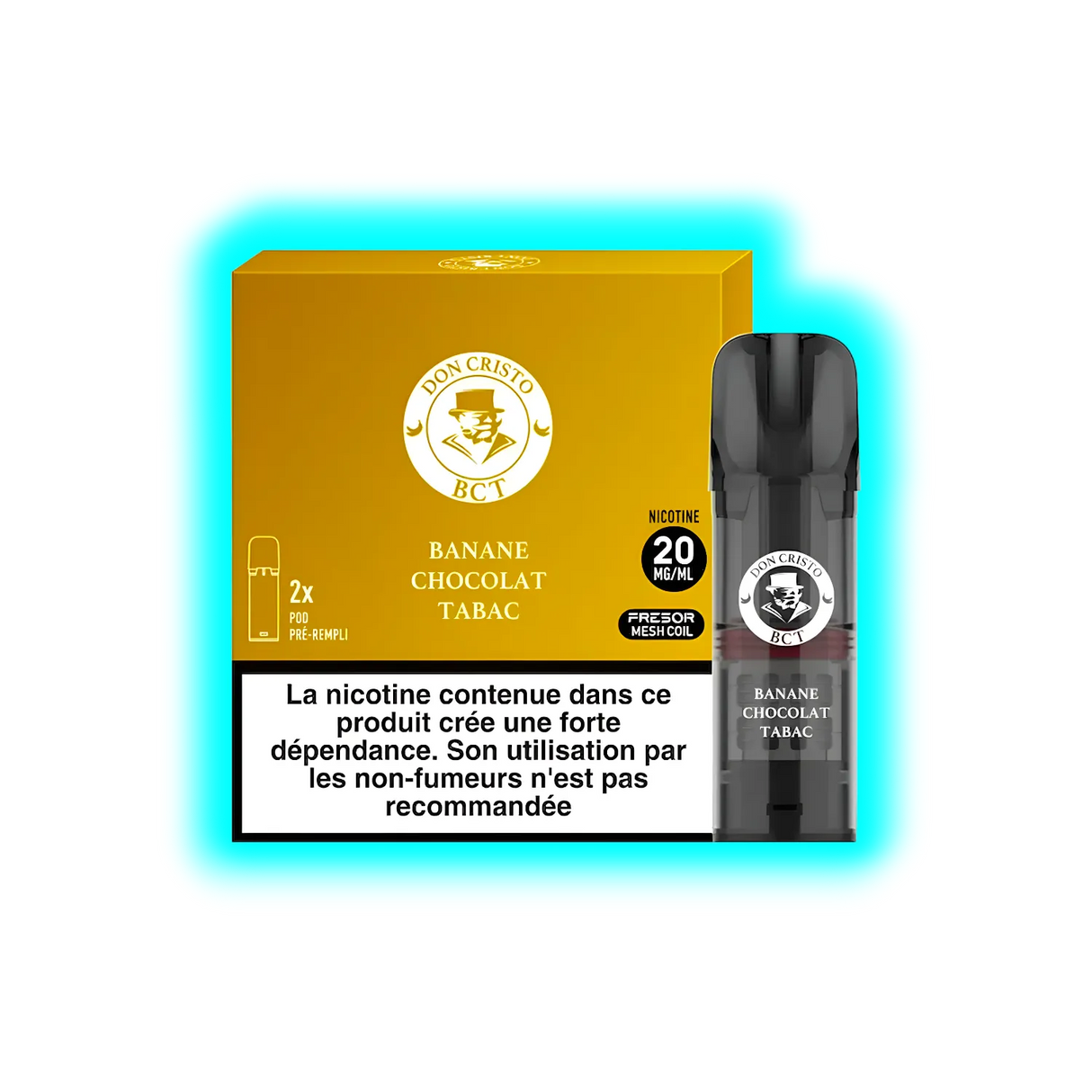 Don Cristo Prefilled Elfbar Pod BCT Banana Chocolate Tobacco 20mg 2pcs