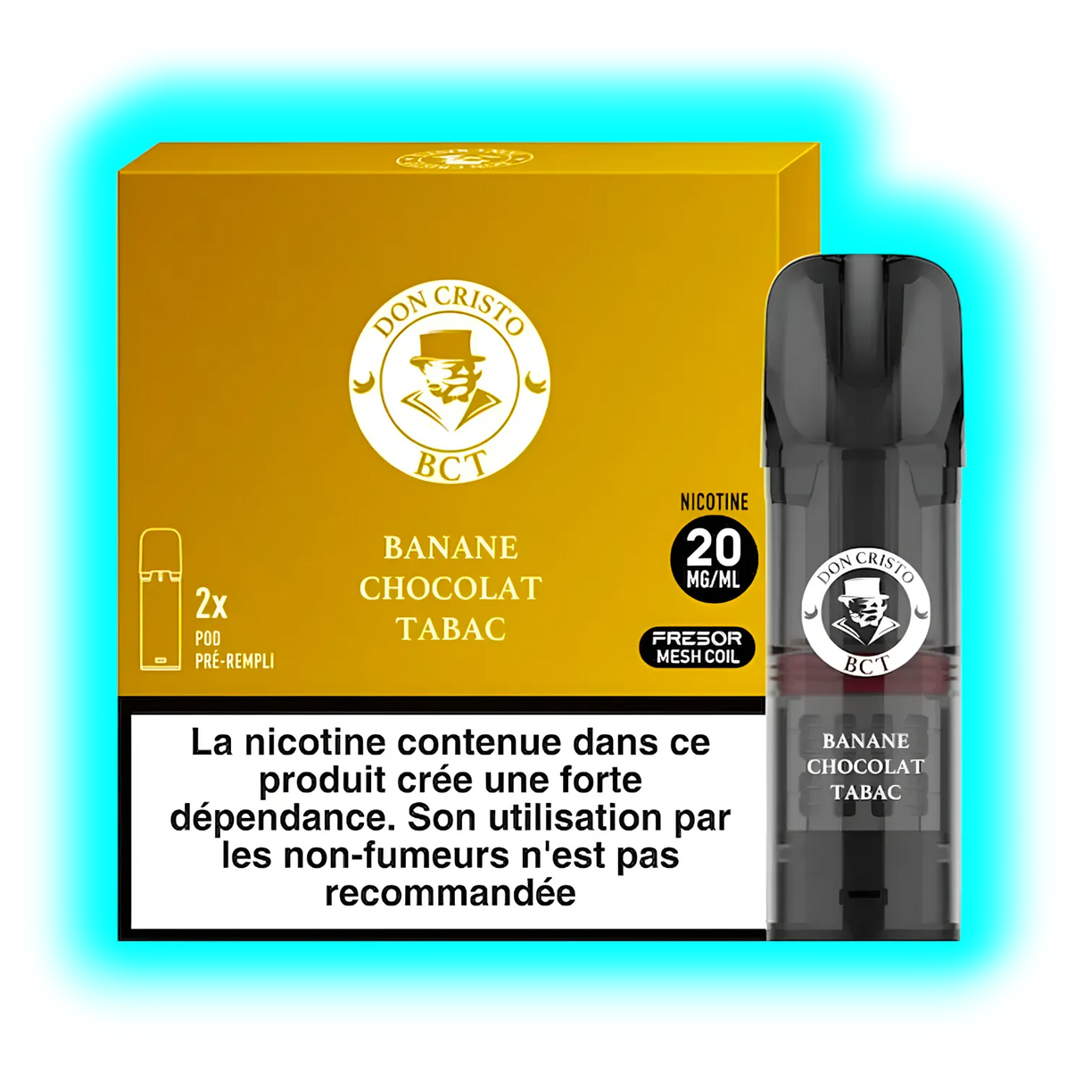 Don Cristo Prefilled Elfbar Pod BCT Banana Chocolate Tobacco 20mg 2pcs