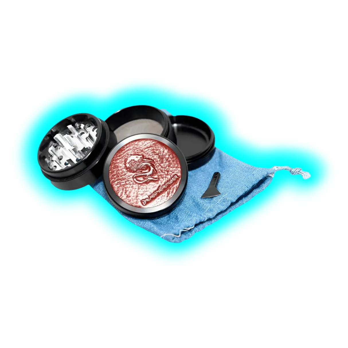 Dragon Grinder 4-teilig Leather Black 55mm