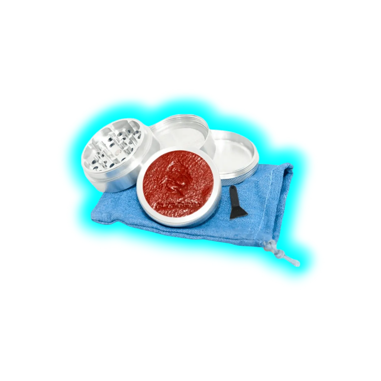 Dragon Grinder 4-teilig Leather Silver 55mm