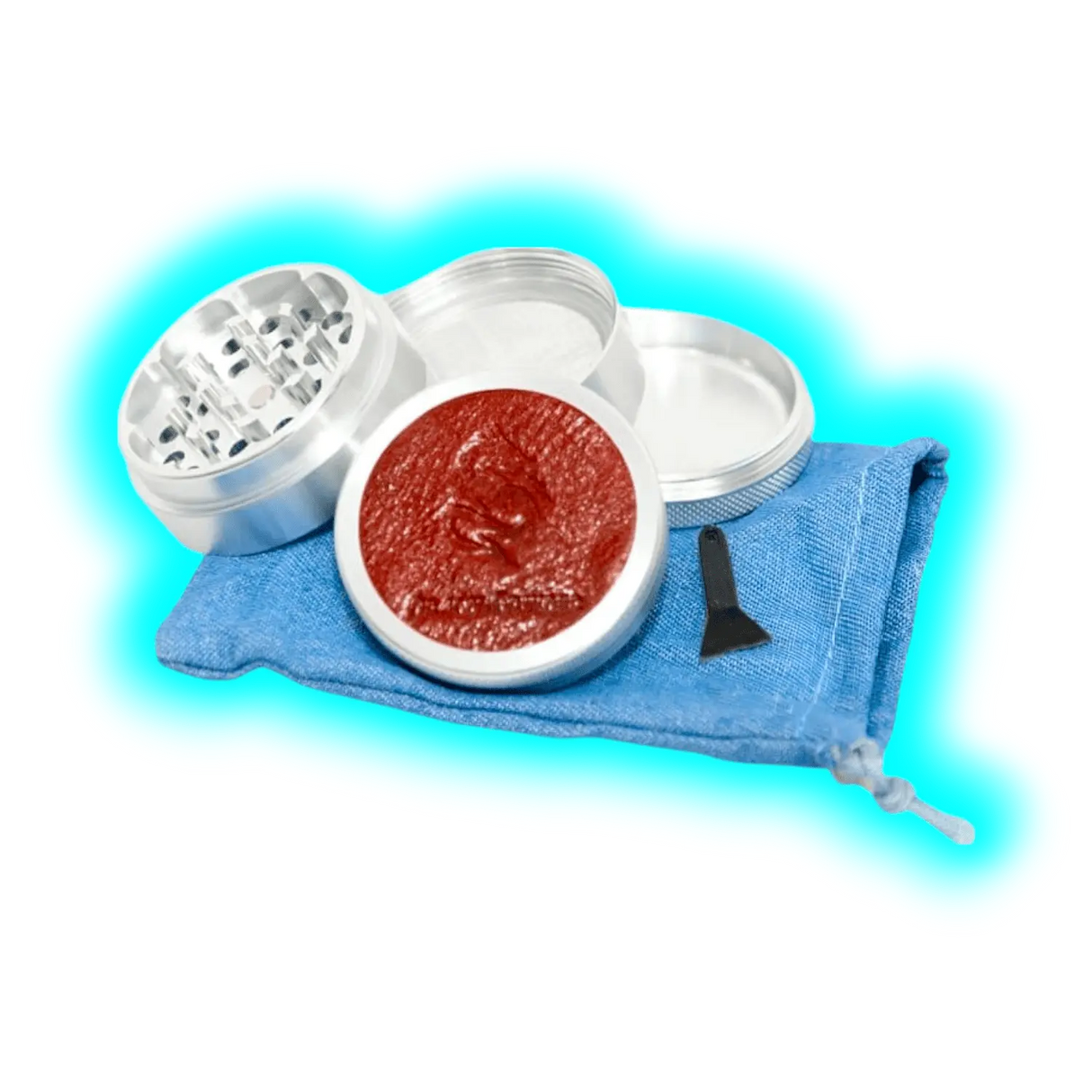 Dragon Grinder 4-teilig Leather Silver 55mm