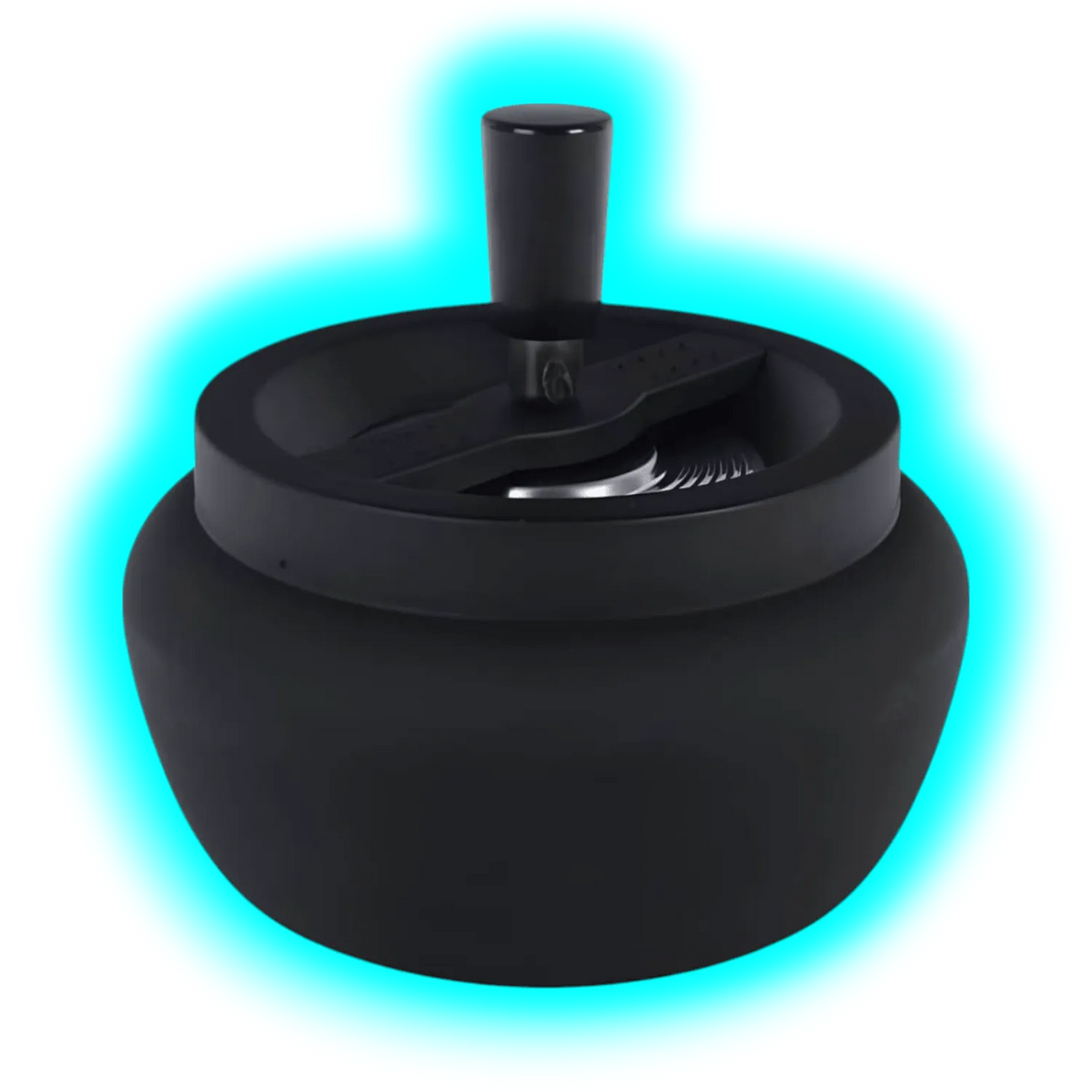 Drehaschenbecher Matt Schwarz Looma