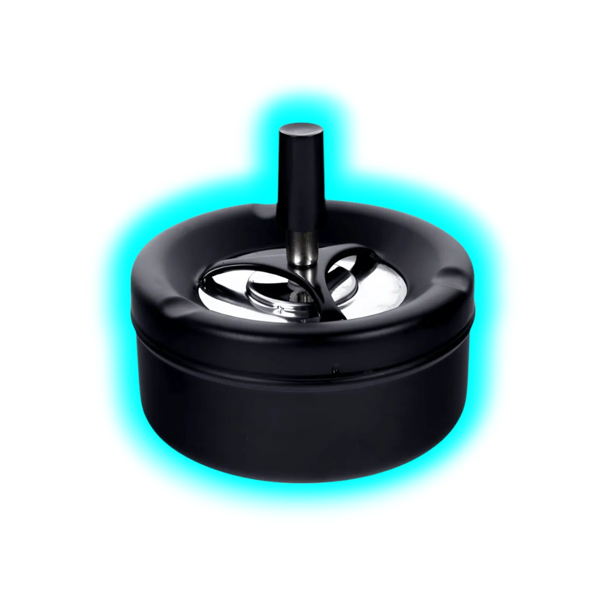 Drehaschenbecher Matt Schwarz