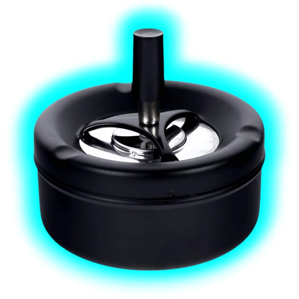 Drehaschenbecher Matt Schwarz