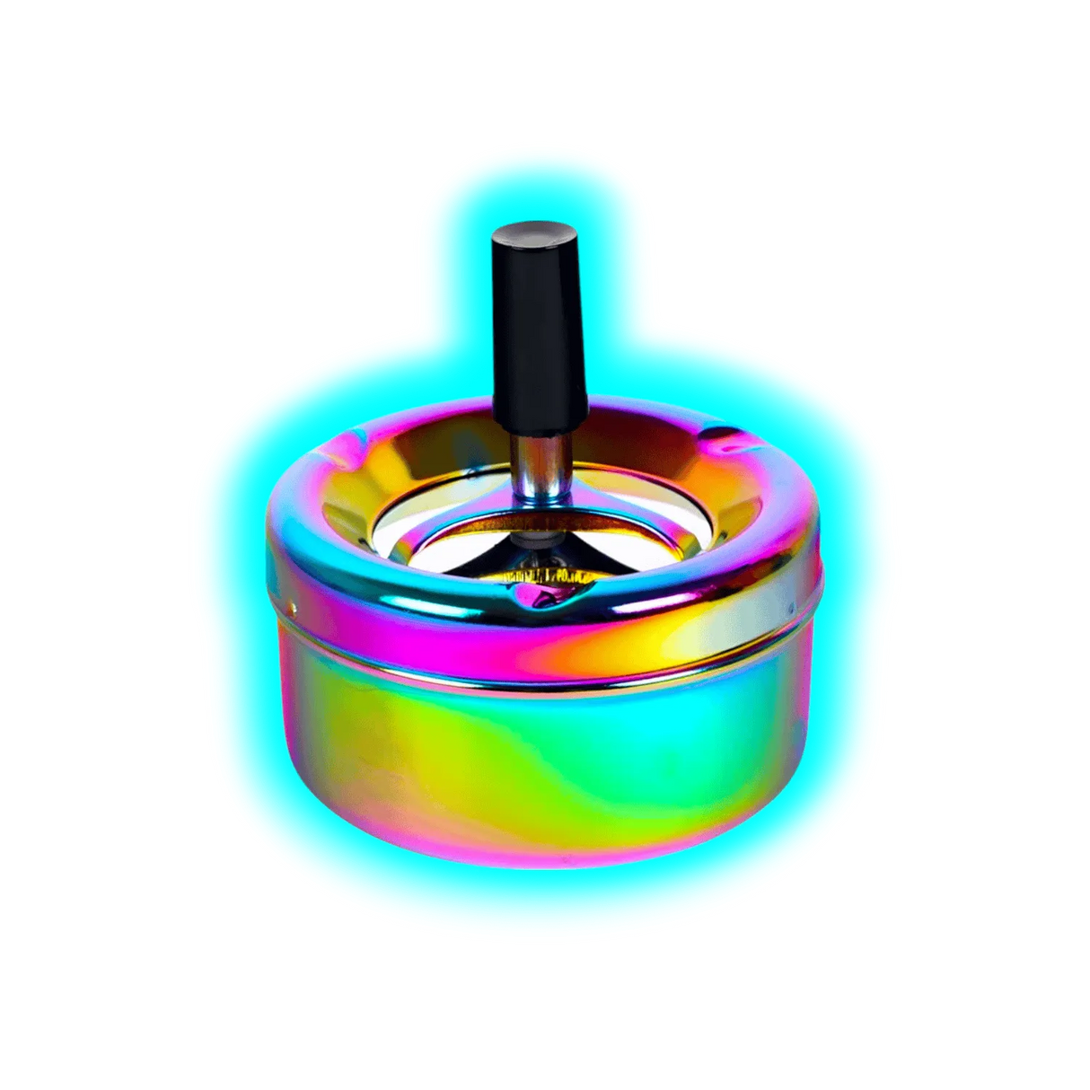 Drehaschenbecher Shiny Rainbow 9cm