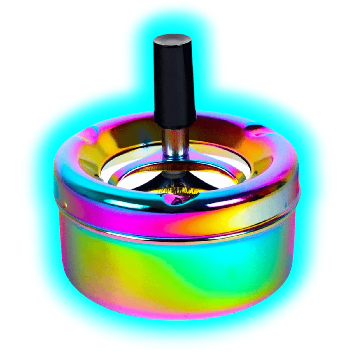 Drehaschenbecher Shiny Rainbow 9cm