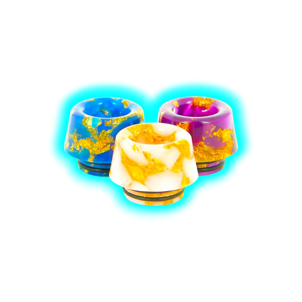 Drip Tip 810 Epoxy Resin Conical Pepit Gold TFV8-12