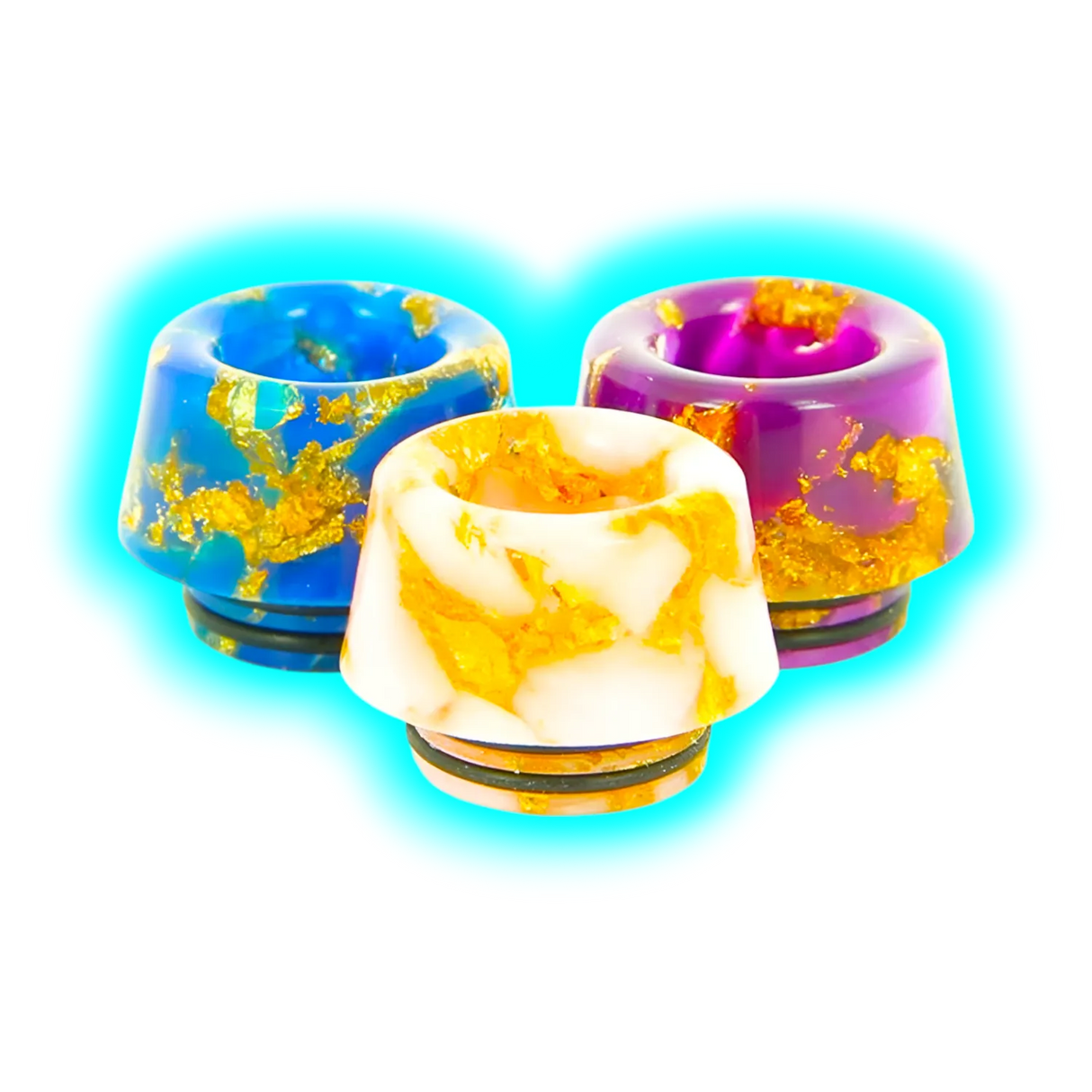 Drip Tip 810 Epoxy Resin Conical Pepit Gold TFV8-12