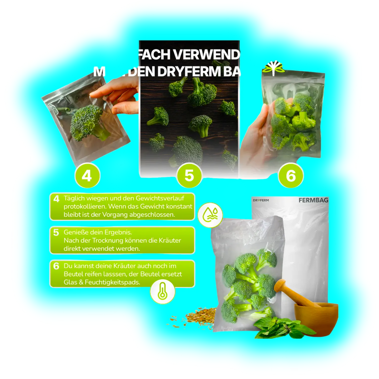 Dryferm Bag 50 x 50cm 3pcs