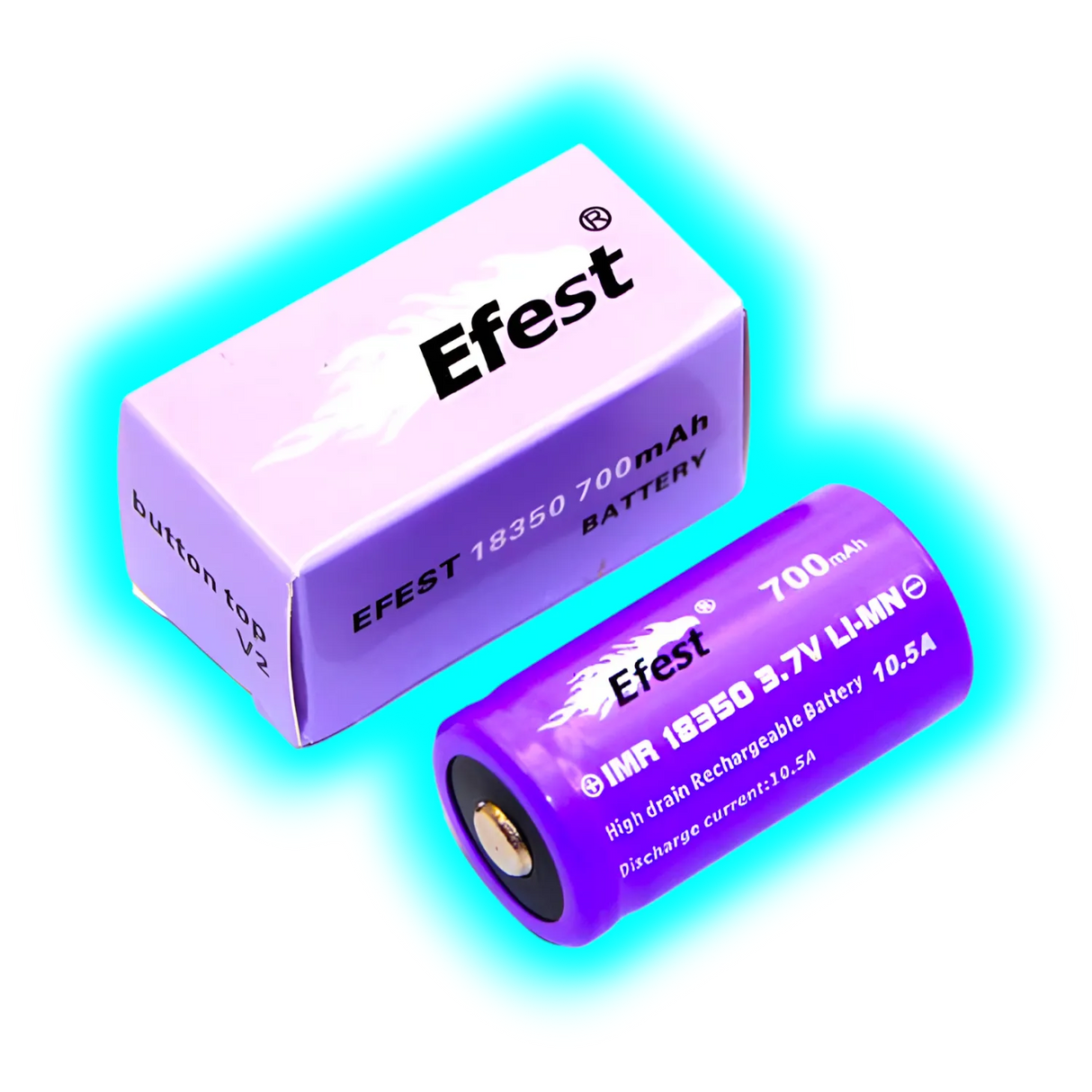 Efest Purple IMR 18350 V2 - Li-Ion - 700mAh - 3.7V