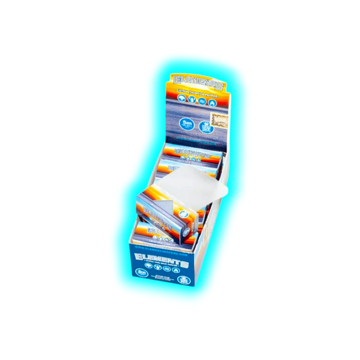 Elements Blue Rolls King Size Width Box