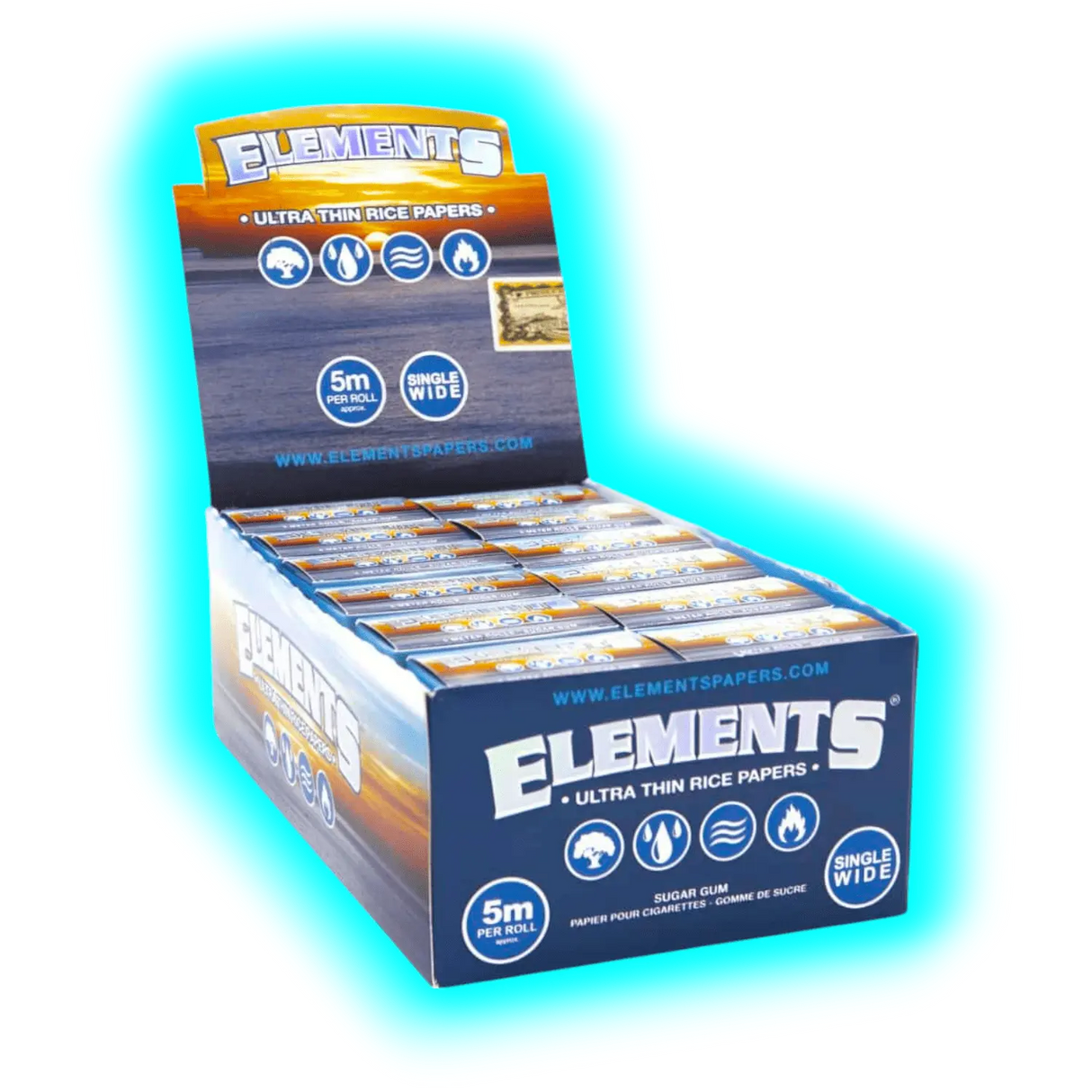 Elements Blue Rolls Single Wide Box