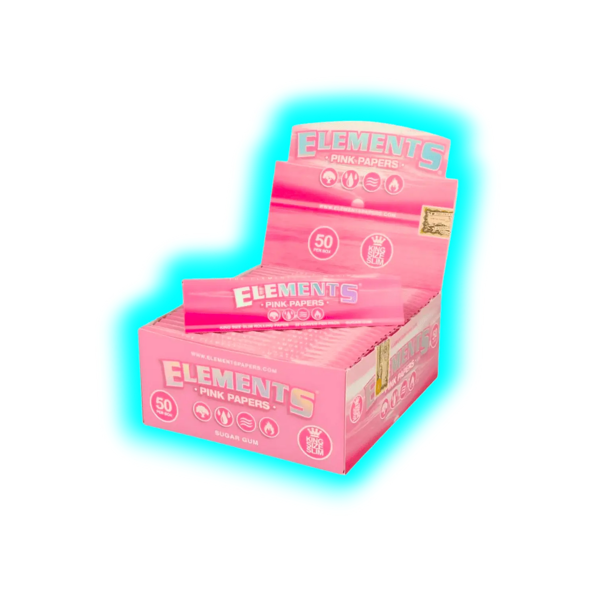 Elements King Size Papers Pink Slim Box