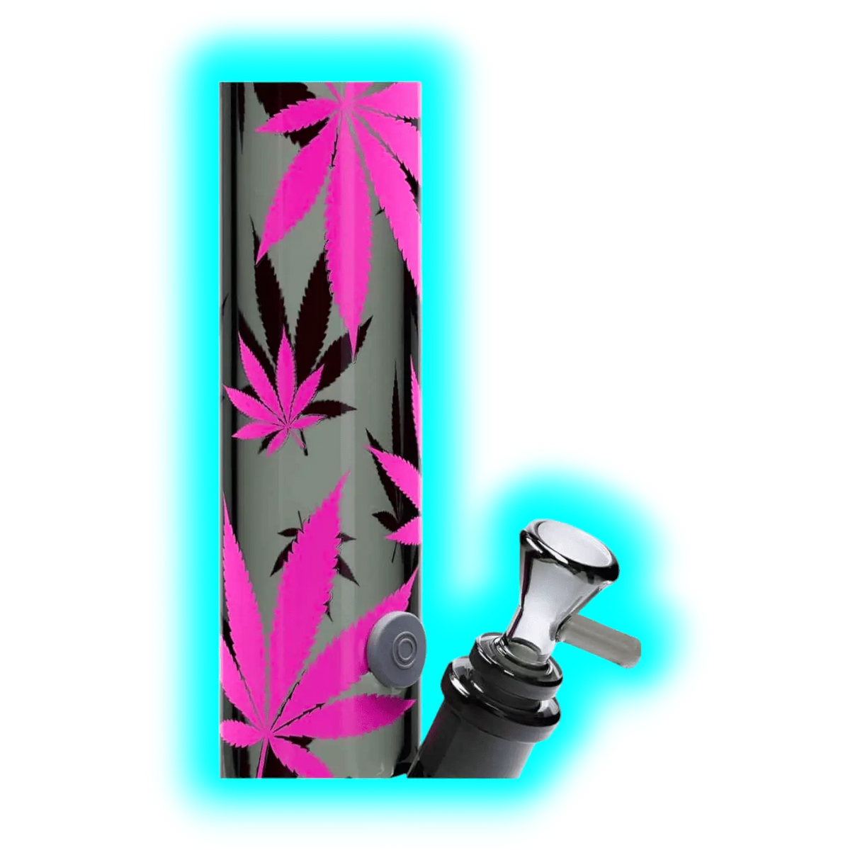 Fire Flow x Black Leaf Bong Leaves Pink 40cm