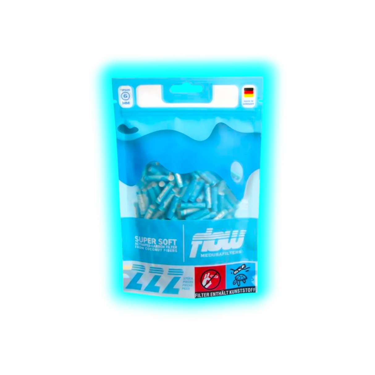Flow by Medusafilters Supersoft Blue 6mm 222pcs