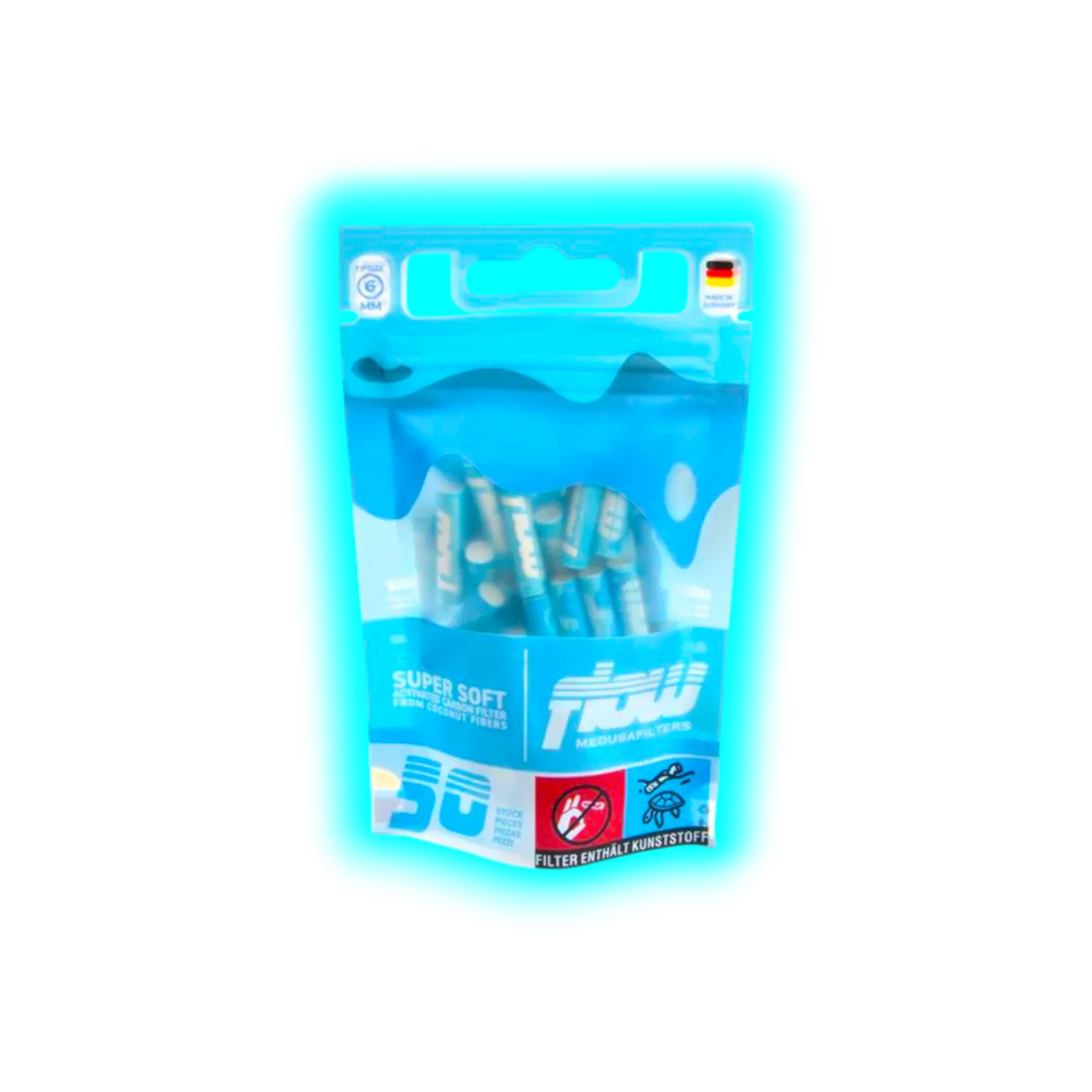 Flow by Medusafilters Supersoft Blue 6mm 50pcs