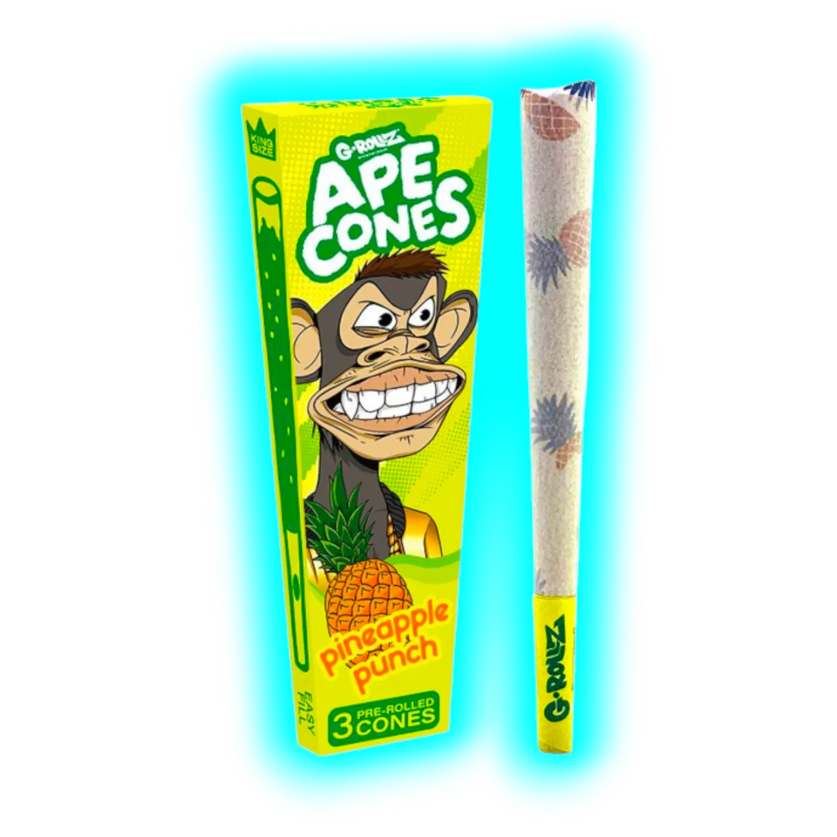 G-Rollz Ape Cones Pineapple Punch Pop Cones KS 3pcs
