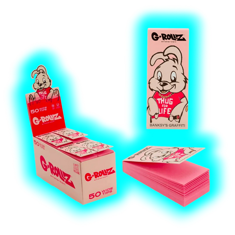 G-Rollz Banksy Thug Life Pink Filter Tips Display
