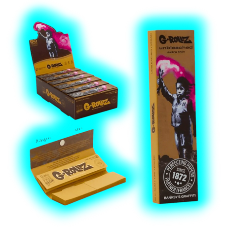 G-Rollz Banksy Torch Boy Unbleached KS Papers + Tips Display