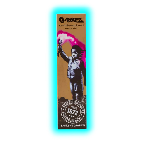 G-Rollz Banksy Torch Boy Unbleached KS Papers + Tips