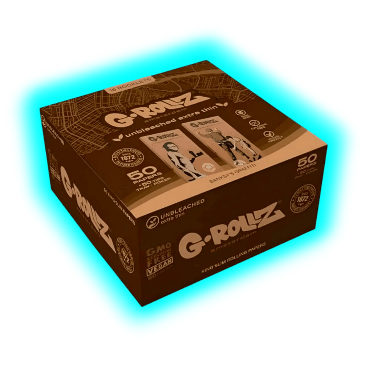 G-Rollz | Banksy’s Graffiti Set 1 Unbleached KS Papers BOX à 16pcs