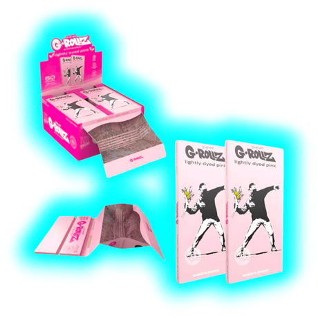 G-Rollz Banksy’s Graffiti Set 2 Lightly Dyed Pink KS Papers BOX 16pcs