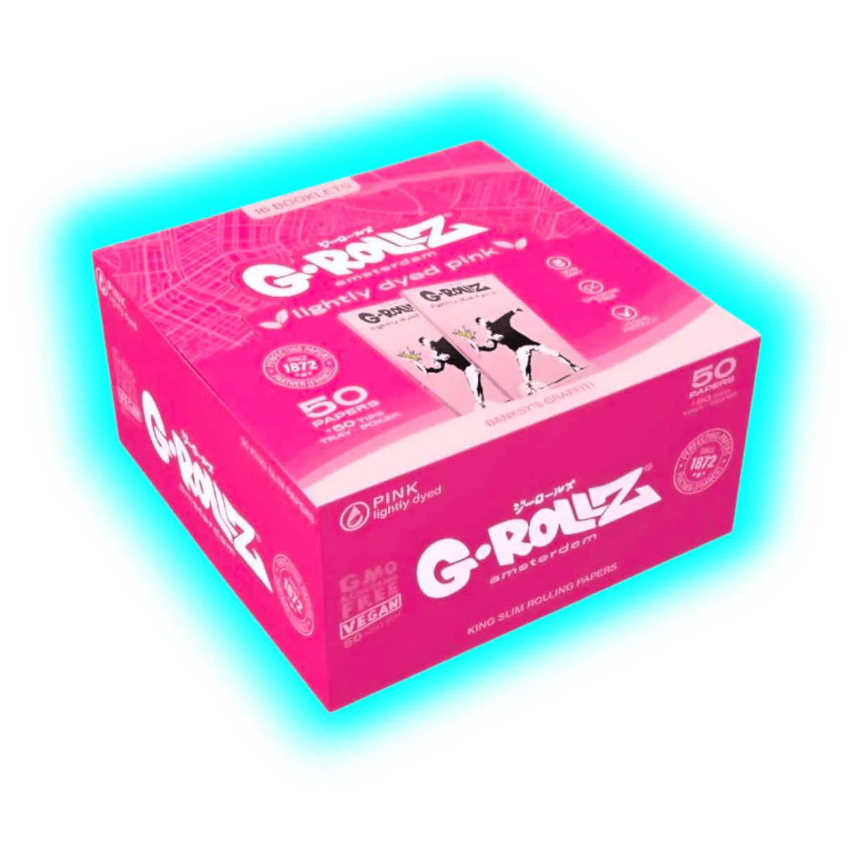 G-Rollz Banksy’s Graffiti Set 2 Lightly Dyed Pink KS Papers BOX 16pcs