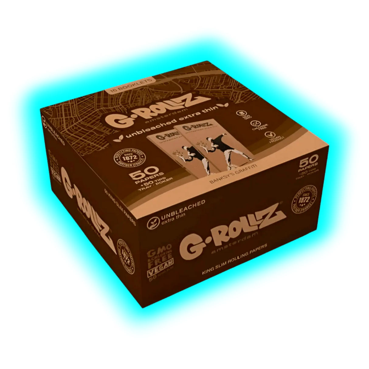 G-Rollz | Banksy’s Graffiti Set 2 Unbleached KS Papers BOX à 16pcs