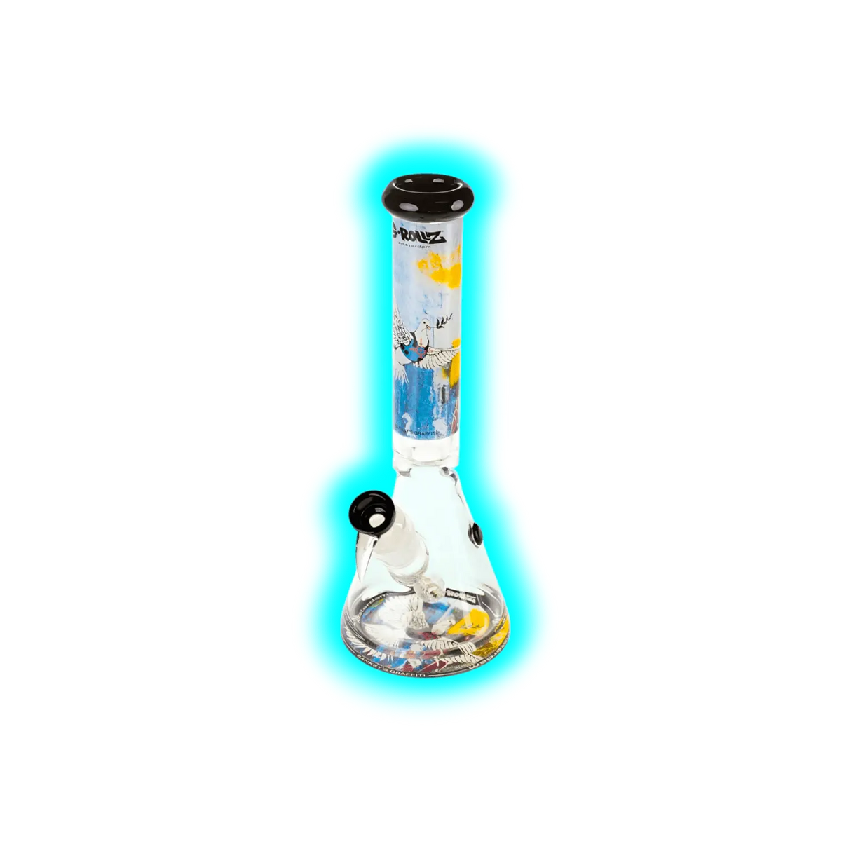 G-Rollz Banksy's 'Bulletproof Dove' - Beaker Bong White 37cm
