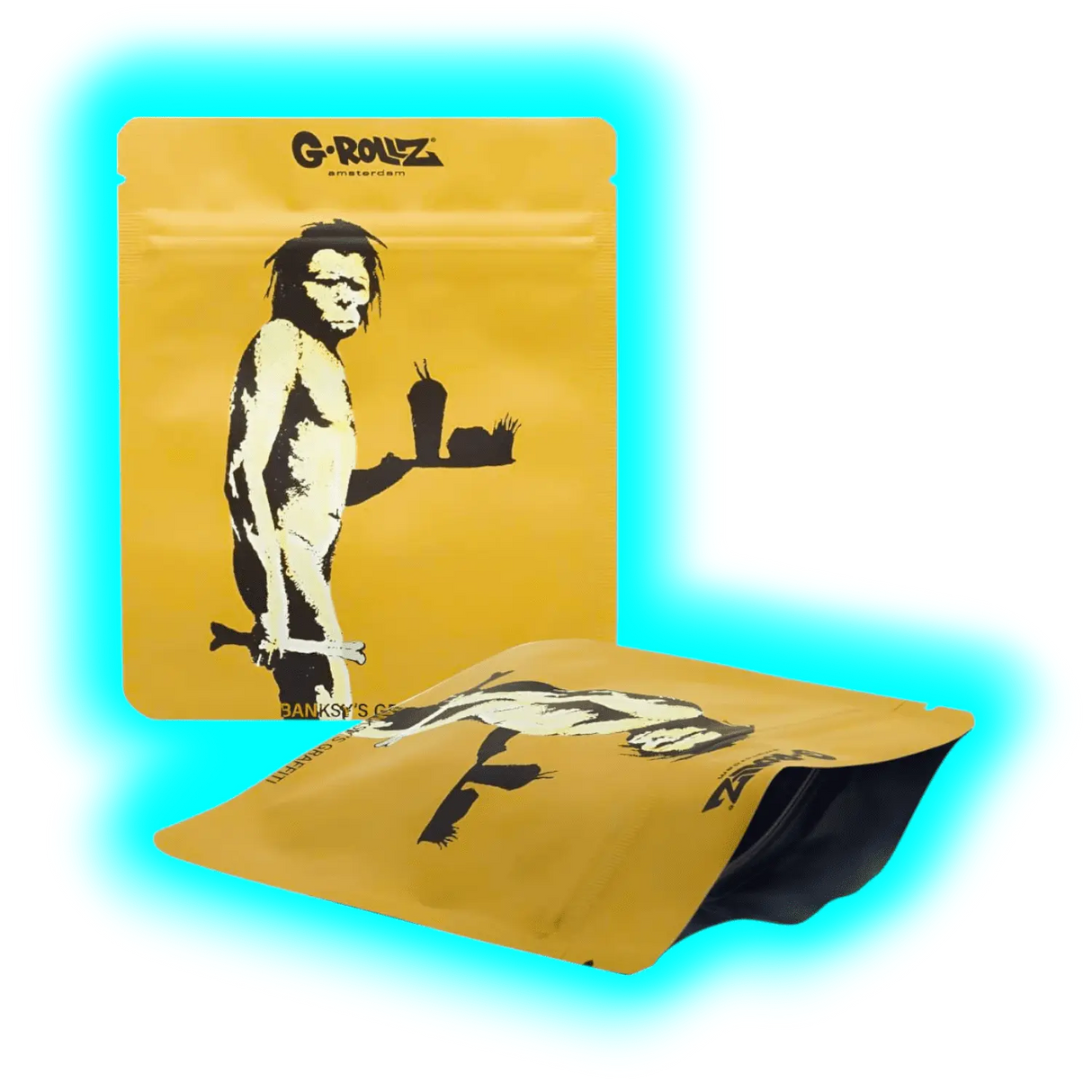 G-Rollz Banksy's Fast Food Caveman Smellproof Bags 100 x 125mm 8pcs