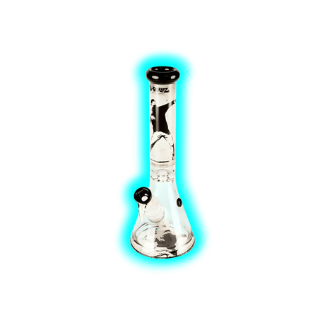 G-Rollz Banksy's 'Flower Thrower' - Beaker Bong White 37cm