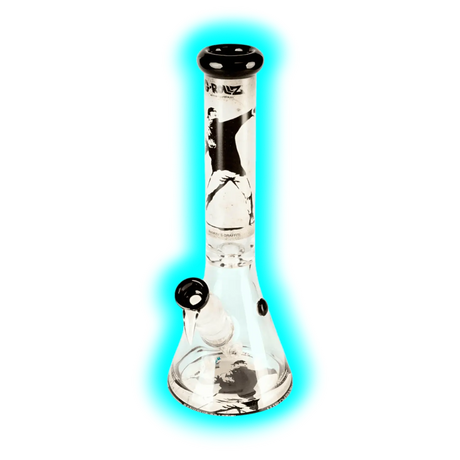 G-Rollz Banksy's 'Flower Thrower' - Beaker Bong White 37cm