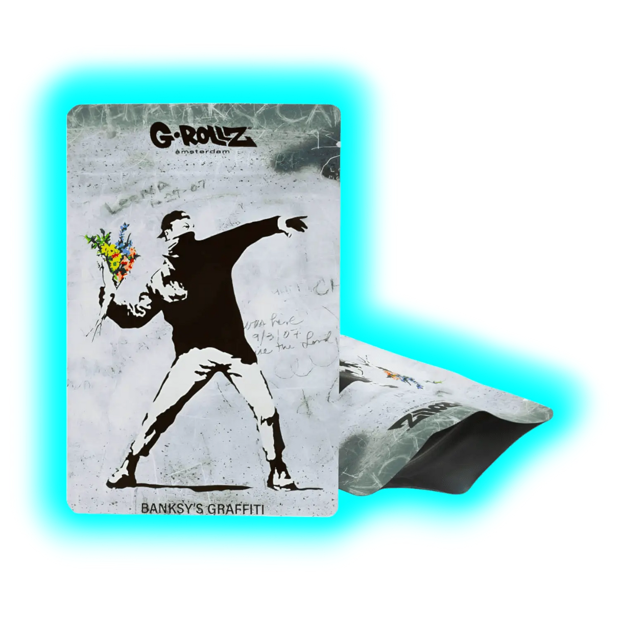 G-Rollz Banksy's Flower Thrower Smellproof Bags 100 x 150mm 6pcs