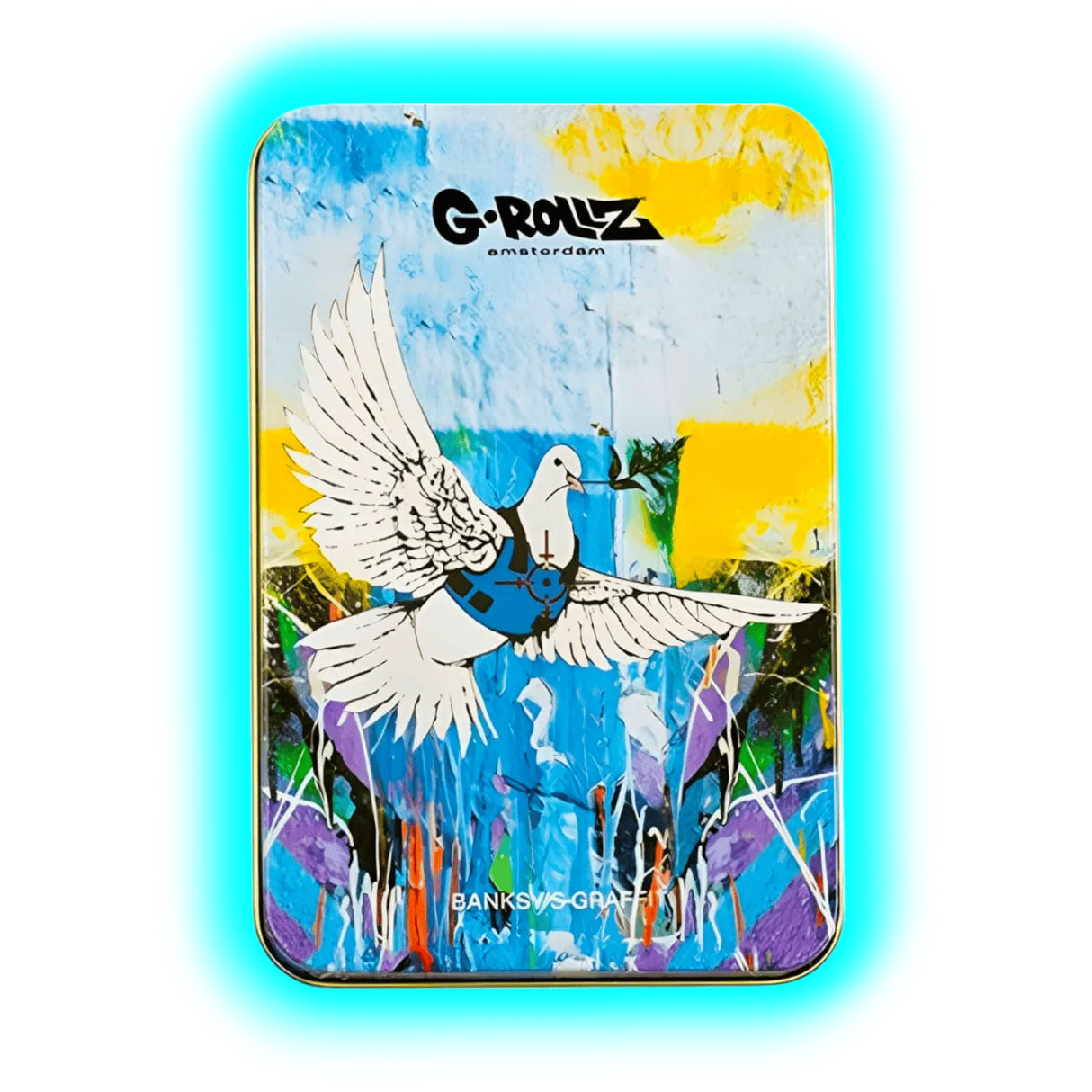 G-Rollz | Banksy’s Graffiti Armored Dove Storage Box Large 13x8.5x3cm
