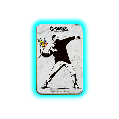 G-Rollz | Banksy’s Graffiti Flower Thrower Storage Box Large 13x8.5x3cm