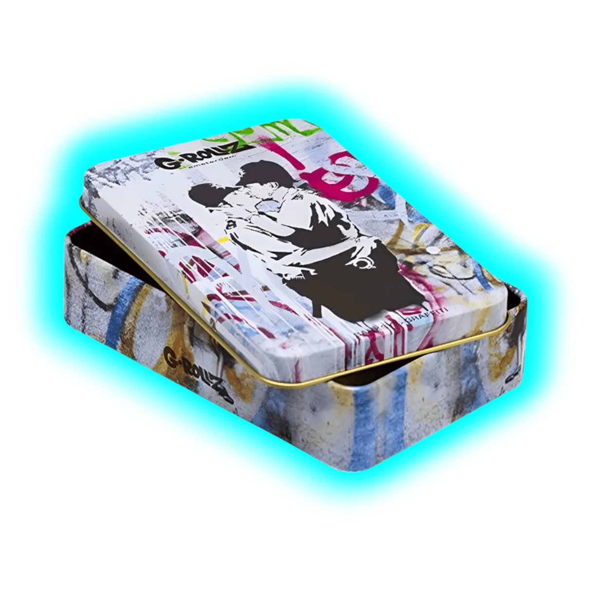 G-Rollz | Banksy’s Graffiti Kissing Coppers Storage Box Large 13x8.5x3cm